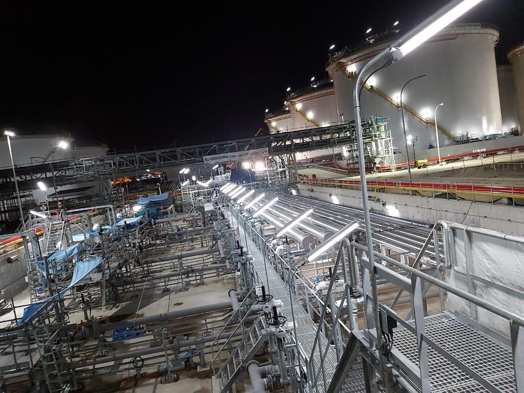 Waste treatment plant with VertexLed lights