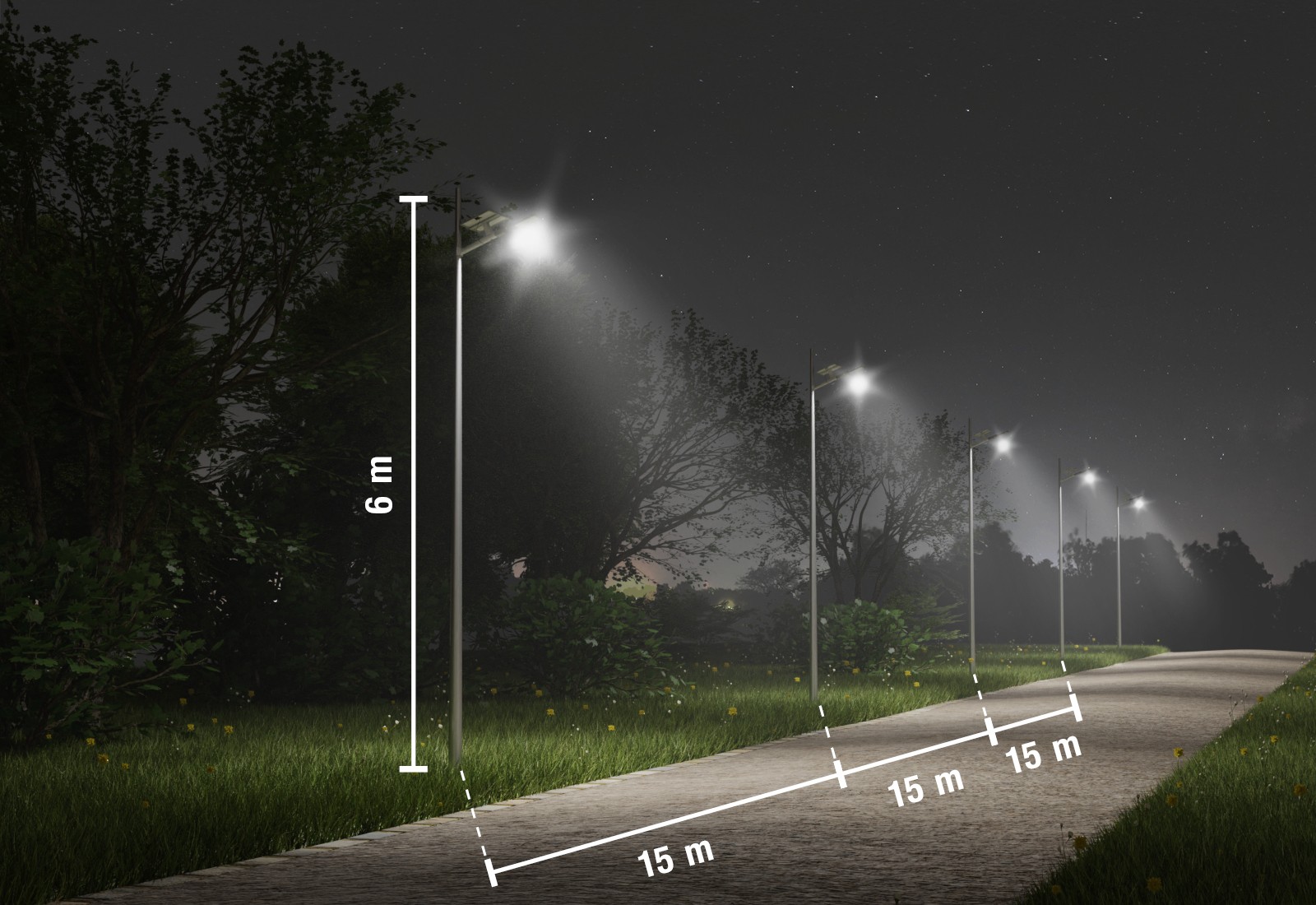 Solar LED Street Light Project in Italy
